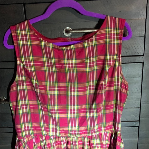 Lindy Bop Plaid Sleeveless Dress - Picture 2 of 6